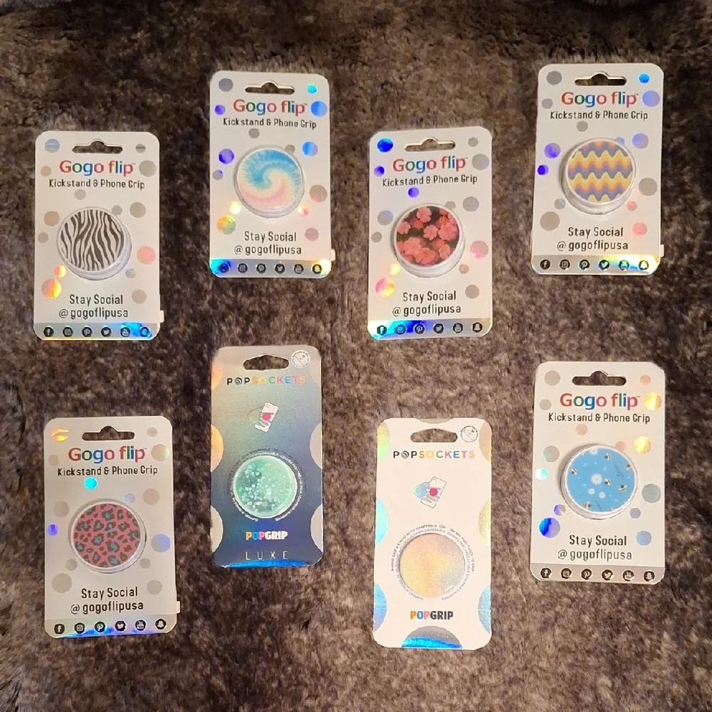PopSocket Multicolor Phone Covers with Glitter and Marble Designs